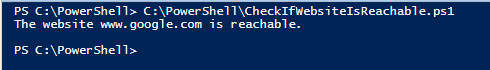 Result if there is a working internet connection.