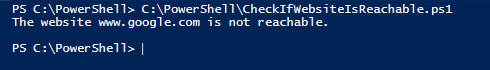 Result if there is no working internet connection.