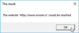 Result if there is a working internet connection.