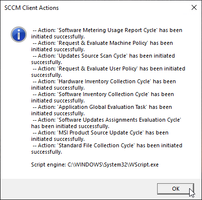 SCCMClientActions W10