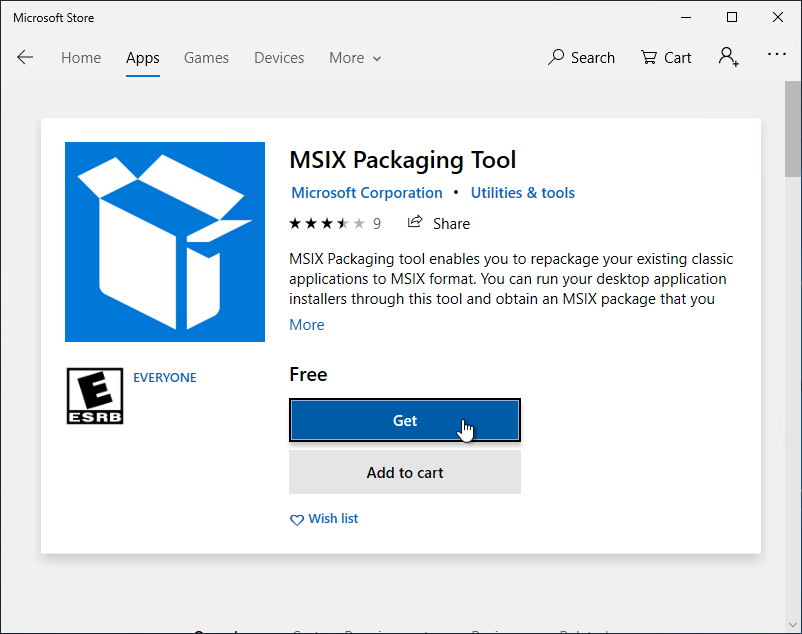 MSIX Packaging Tool