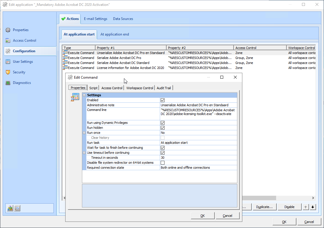 Removing the license - command