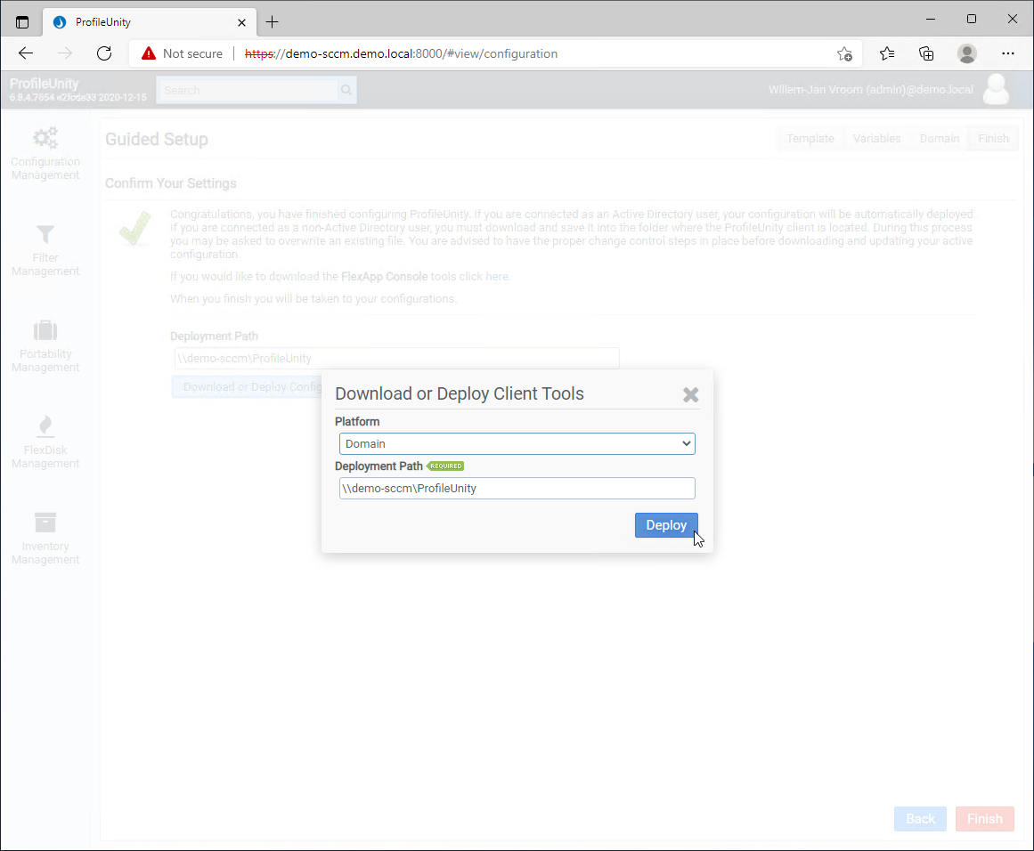 Click [Deploy].