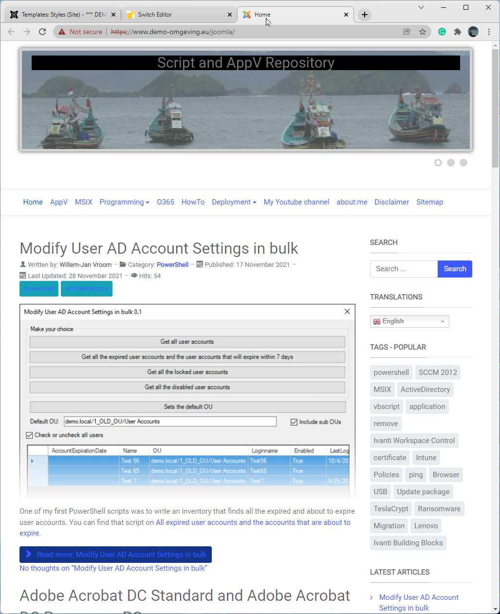 And the homepage is shown perfect with Joomla 4.