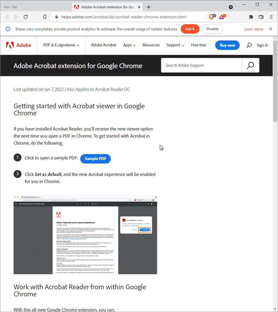 Brave has been started.