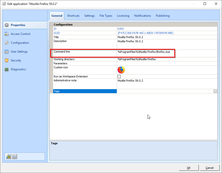 Command line for Firefox