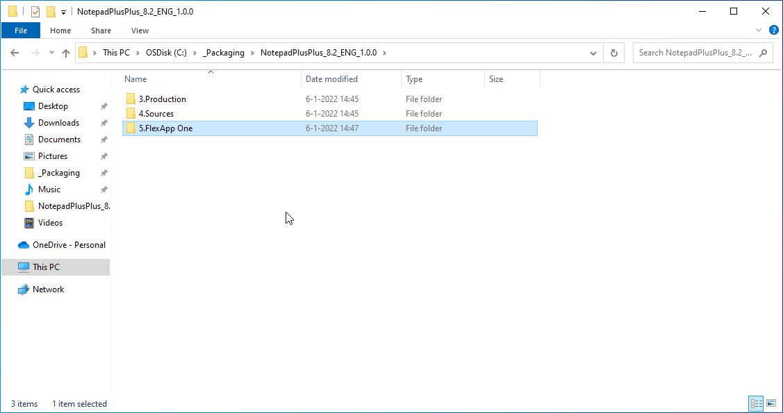 Created a package folder locally.