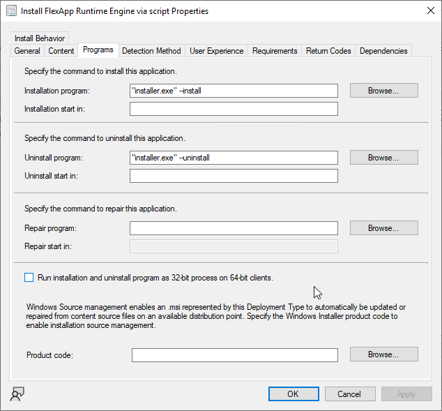 Installation program
